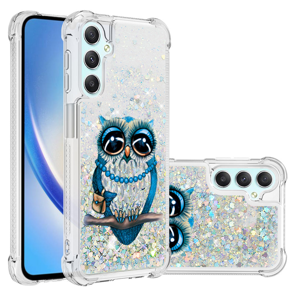 YB Quicksand Series-2 for Samsung Galaxy A24 4G Pattern Printing TPU Phone Case Floating Liquid Cover YB Quicksand Series-2 for Samsung Galaxy A24 4G Pattern Printing TPU Phone Case Floating Liquid Cover